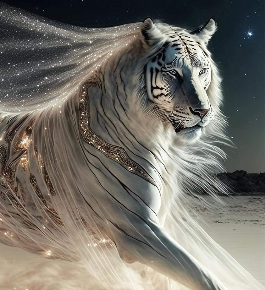 Diamond Painting - White Tiger