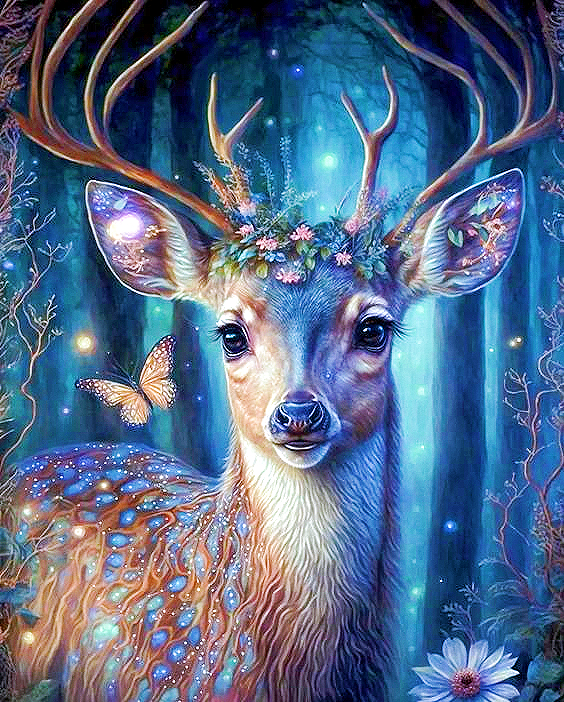 Luxury AB Velvet Diamond Painting Kit - Deer