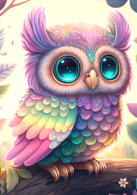 Luxury AB Velvet Diamond Painting Kit -owl