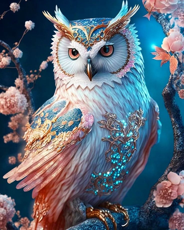 Luxury AB Velvet Diamond Painting Kit -Owl