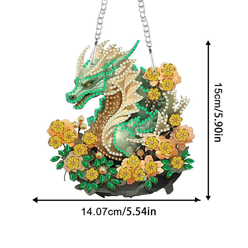 DIY Crystal Diamond Pendant | Dragon