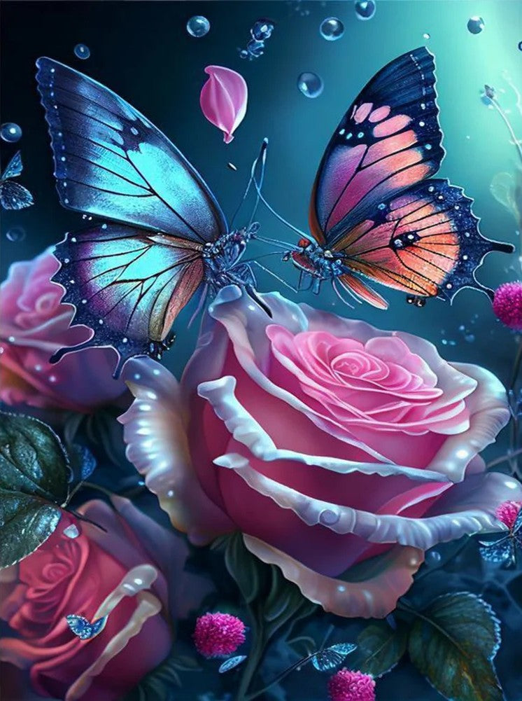 Diamond Painting- Flowers and Butterflies
