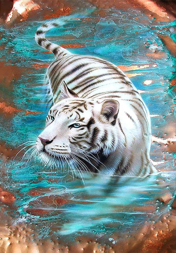 Diamond Painting -White Tiger