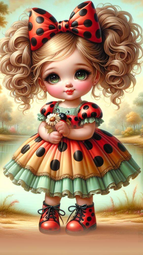 Luxury AB Velvet Diamond Painting Kit -Cute little girl