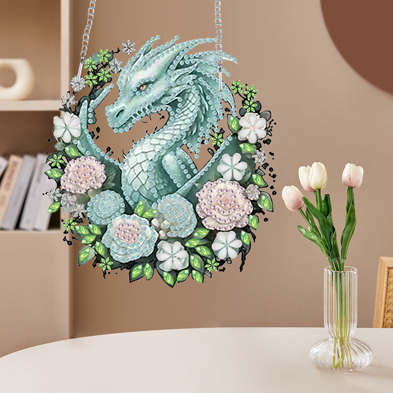 DIY Crystal Diamond Pendant | Dragon