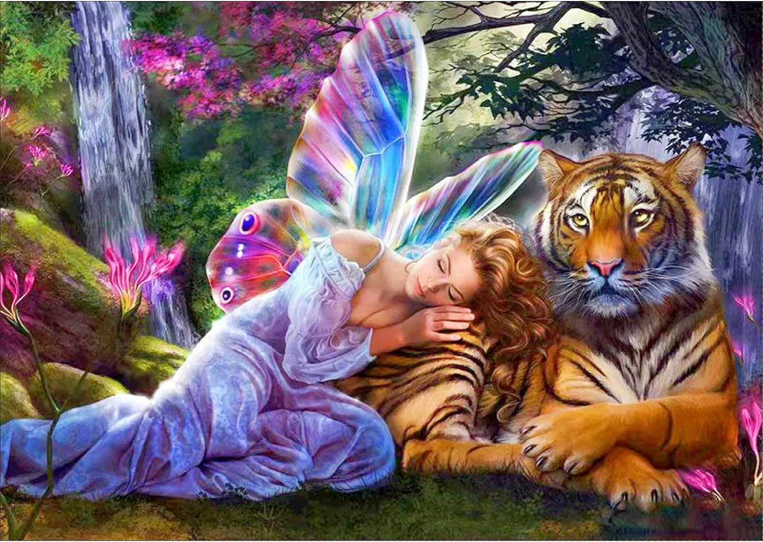 AB Diamond Painting  |  Fairy and Tiger