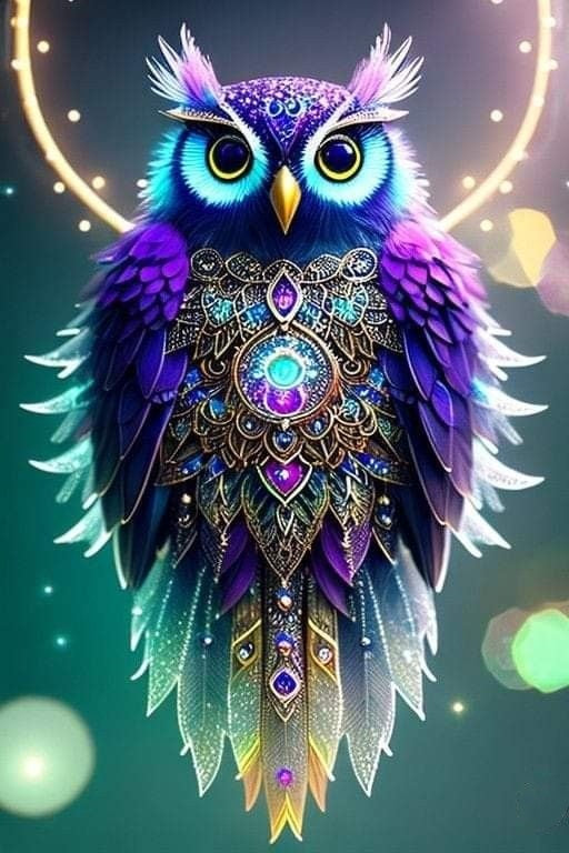 Luxury AB Velvet Diamond Painting Kit -owl