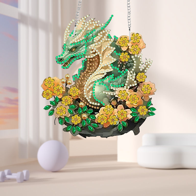 DIY Crystal Diamond Pendant | Dragon