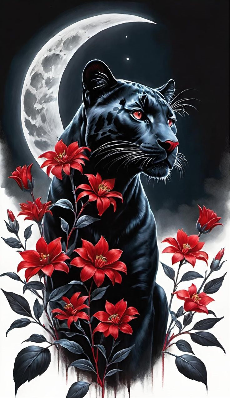 Luxury AB Velvet Diamond Painting Kit -black panther