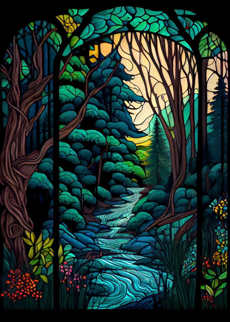 Diamond Painting - Stream in the Forest