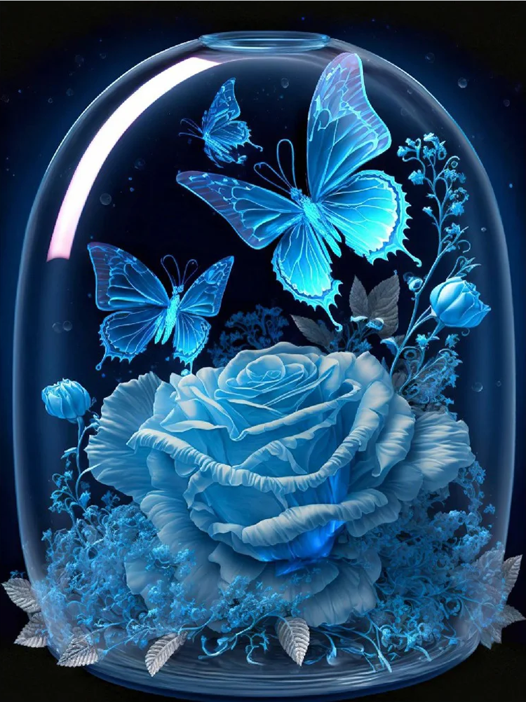 Diamond Painting- Butterfly Rose