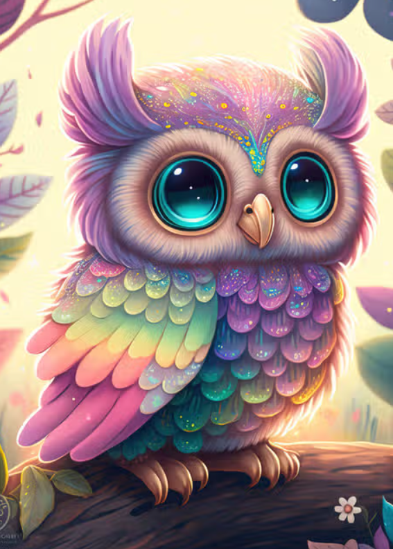 Luxury AB Velvet Diamond Painting Kit -owl