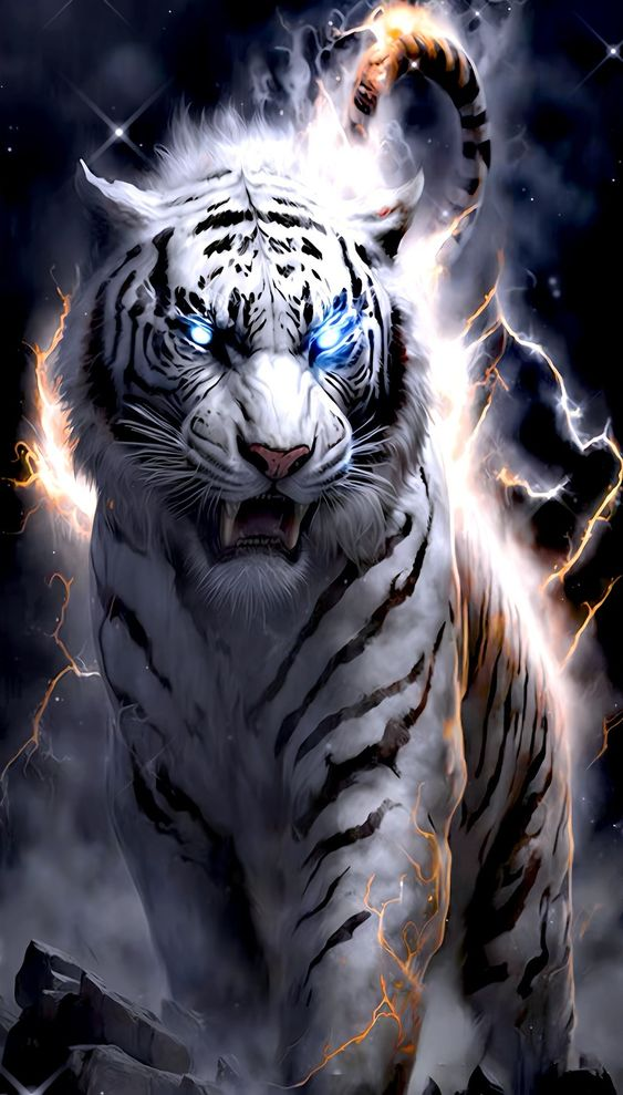 Diamond Painting - White Tiger