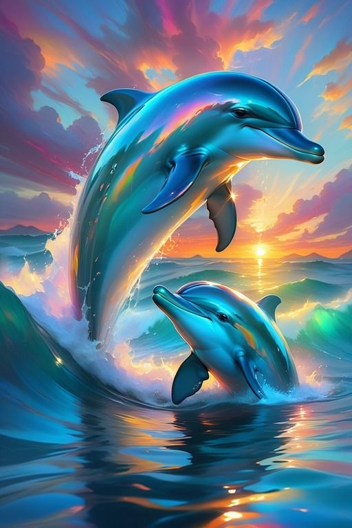 Free AB  Diamond Painting  |Dolphin