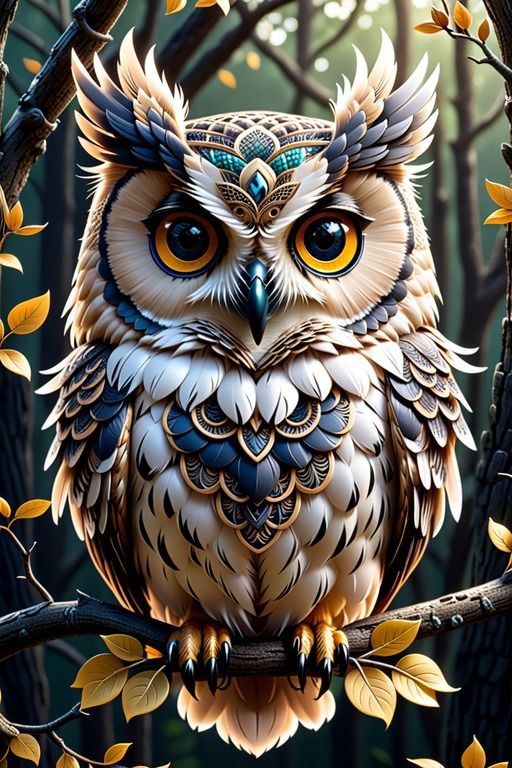 Luxury AB Velvet Diamond Painting Kit -owl