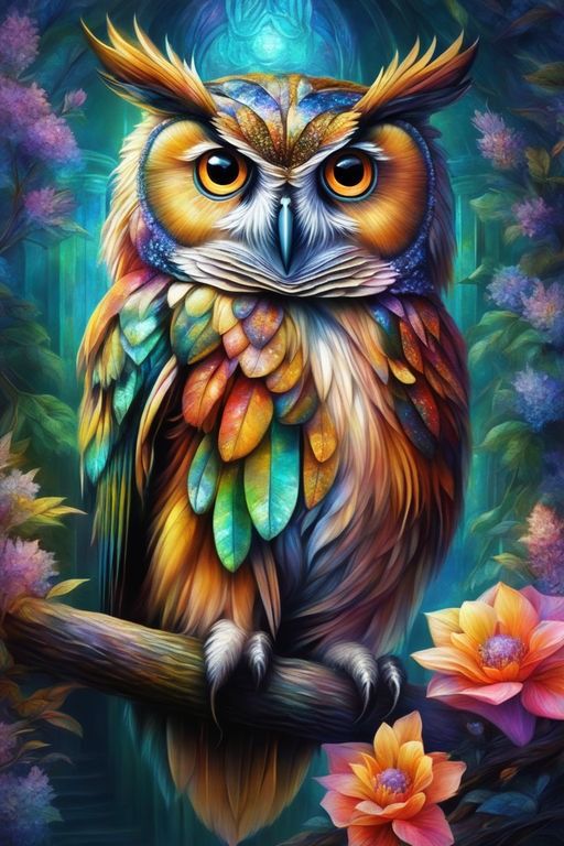 Luxury AB Velvet Diamond Painting Kit -owl