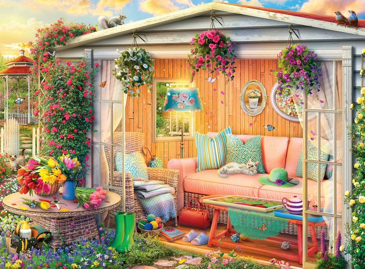 Diamond Painting - Cozy garden courtyard