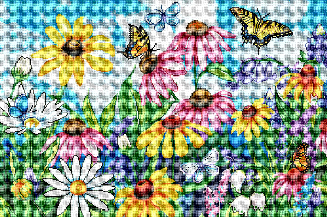 Diamond Painting - Flowers And Butterflies