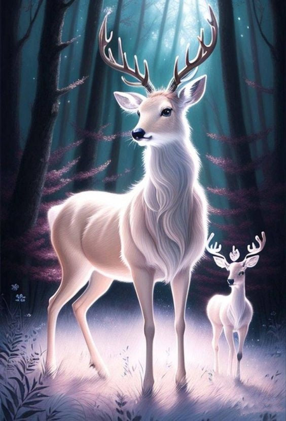 Luxury AB Velvet Diamond Painting Kit -deer