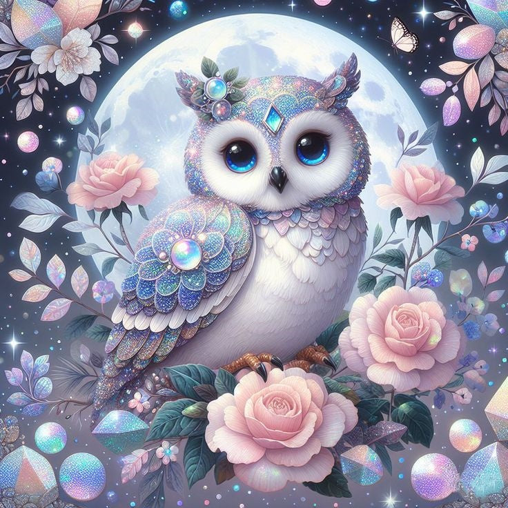Luxury AB Velvet Diamond Painting Kit -owl