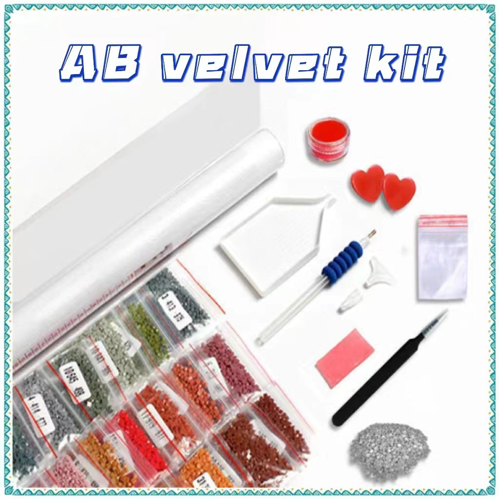 Luxury AB Velvet Diamond Painting Kit - Sweet Girl