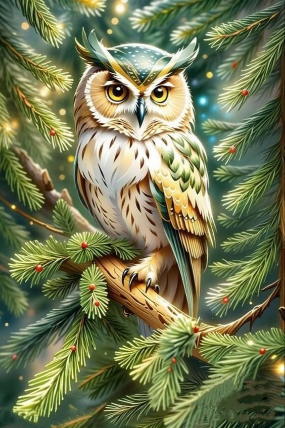 Luxury AB Velvet Diamond Painting Kit -owl