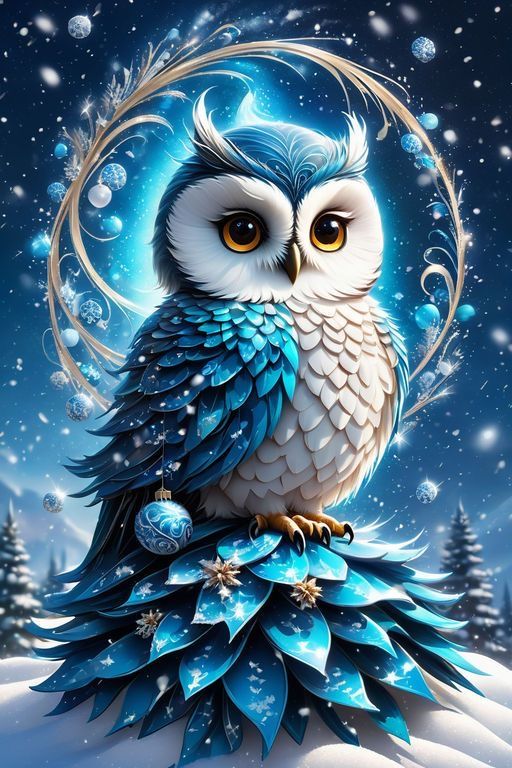 Luxury AB Velvet Diamond Painting Kit -owl