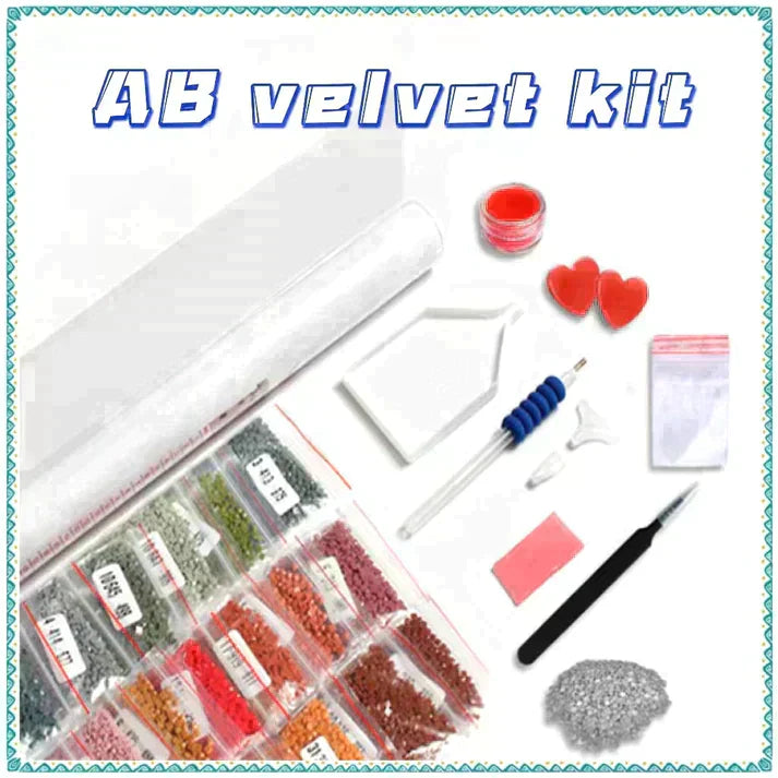Luxury AB Velvet Diamond Painting Kit -Grandma with girl
