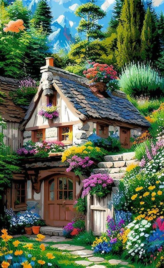 AB Diamond Painting   |  Tranquil Garden Cottage