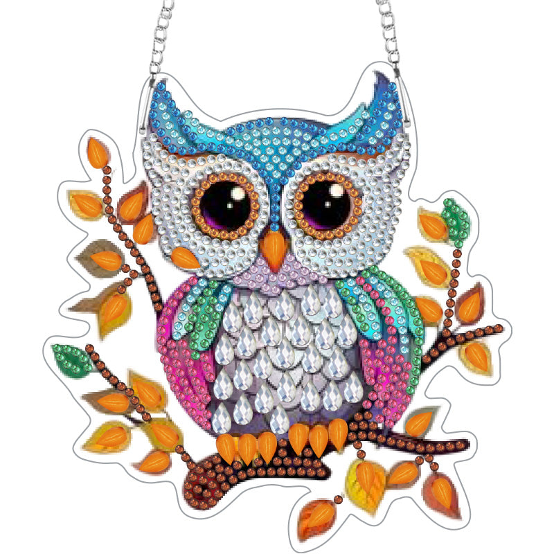 DIY Crystal Diamond Pendant | Owl