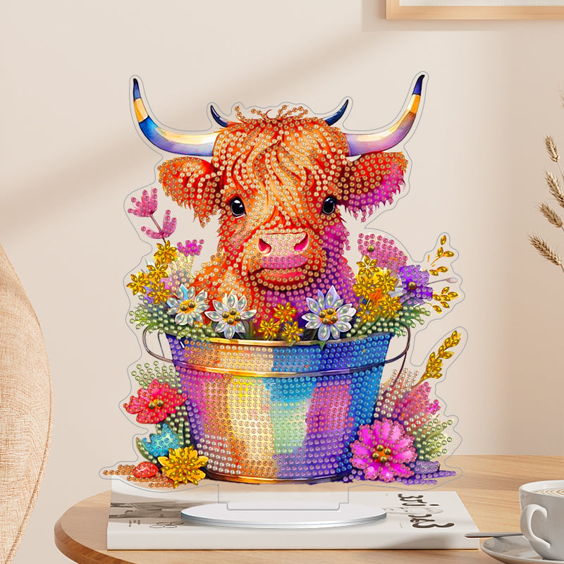 Diamond Painting Ornament | Colorful Cow