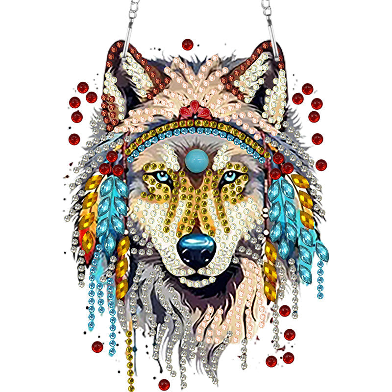 DIY Crystal Diamond Pendant | Wolf