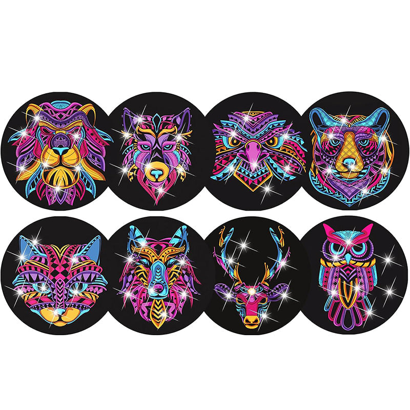 8 pcs set DIY Special Shaped Diamond Painting Coaster  | boots（no holder）