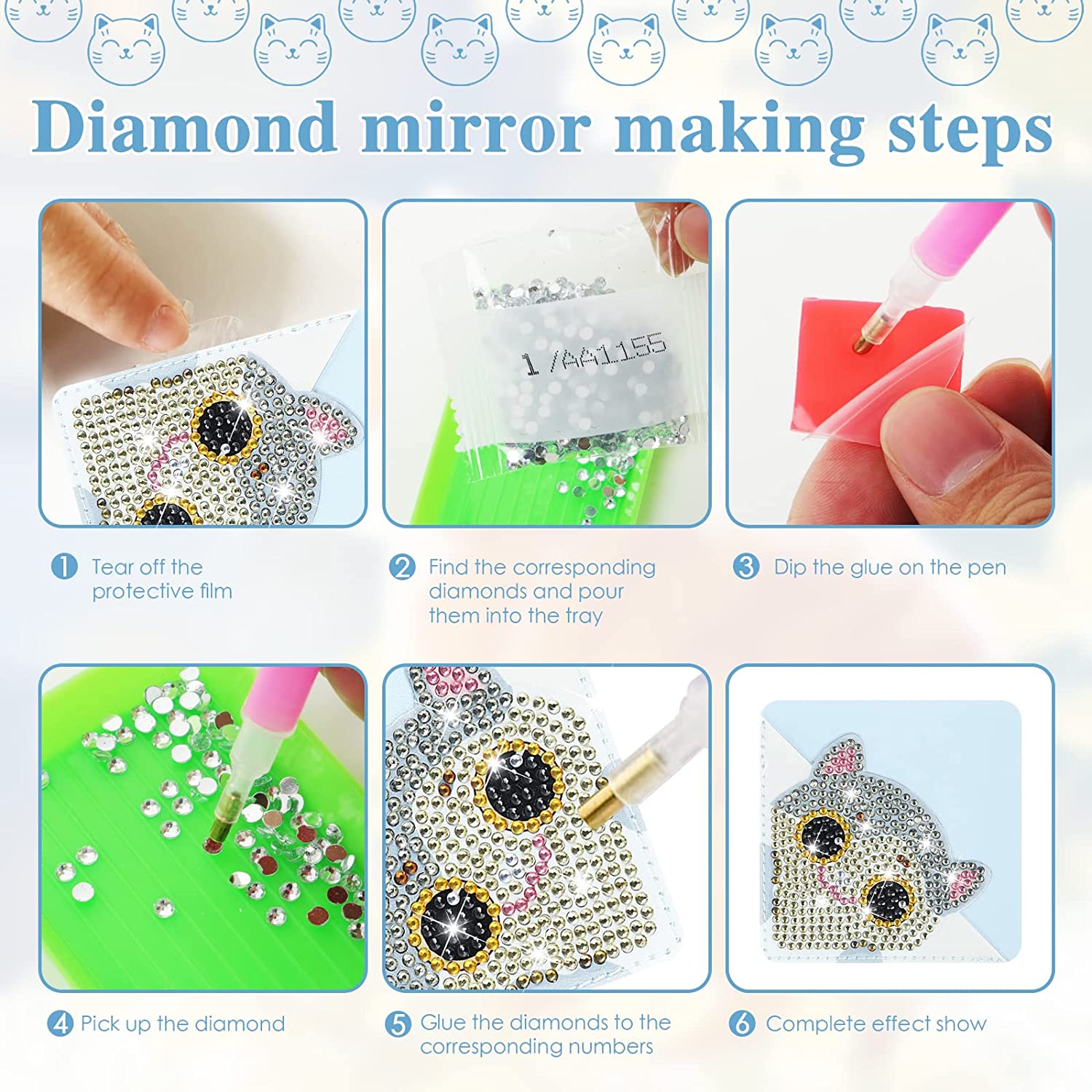 DIY Diamond Painted Wrap Corner Bookmark