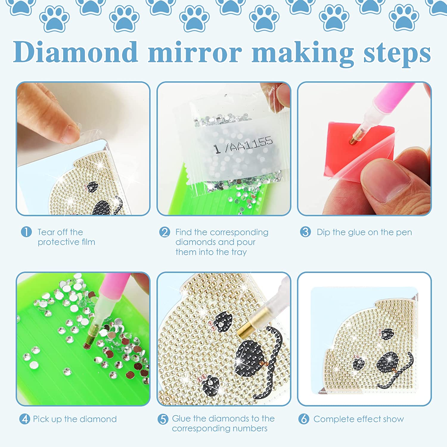 DIY Diamond Painted Wrap Corner Bookmark