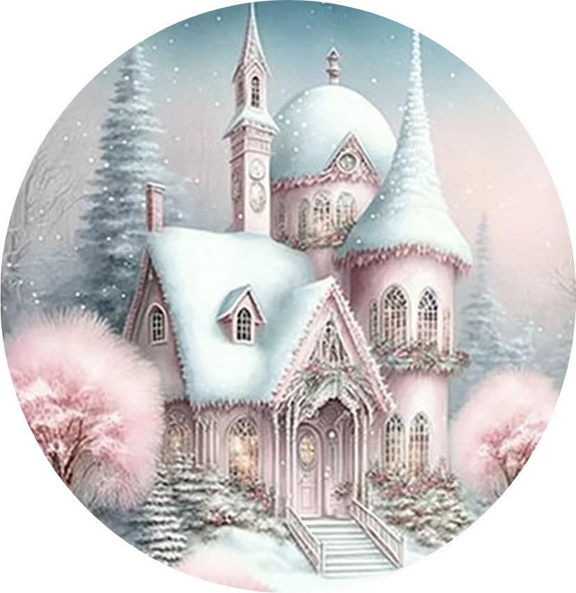 8 pcs set DIY Special Shaped Diamond Painting Coaster  | snow scene（no holder）