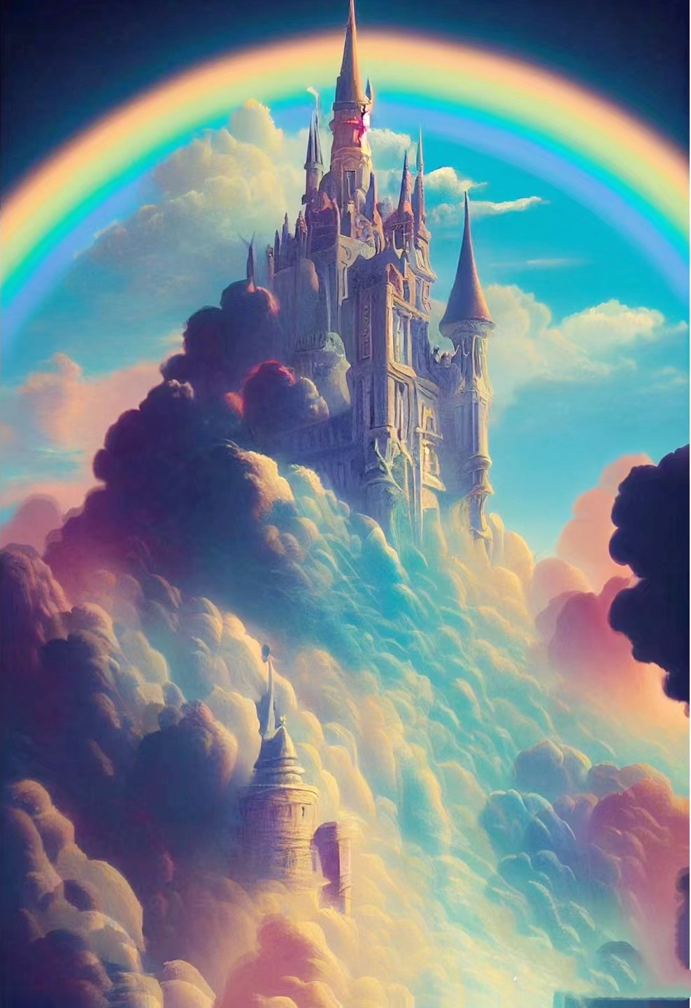 AB Diamond Painting    |  Rainbow Castle in the Clouds