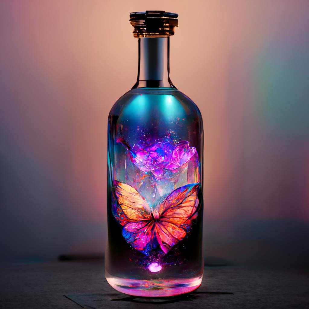 Diamond Painting - Butterfly Bottle