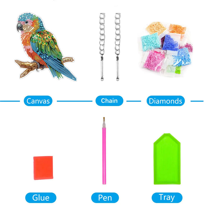 DIY Crystal Diamond Pendant | Parrot