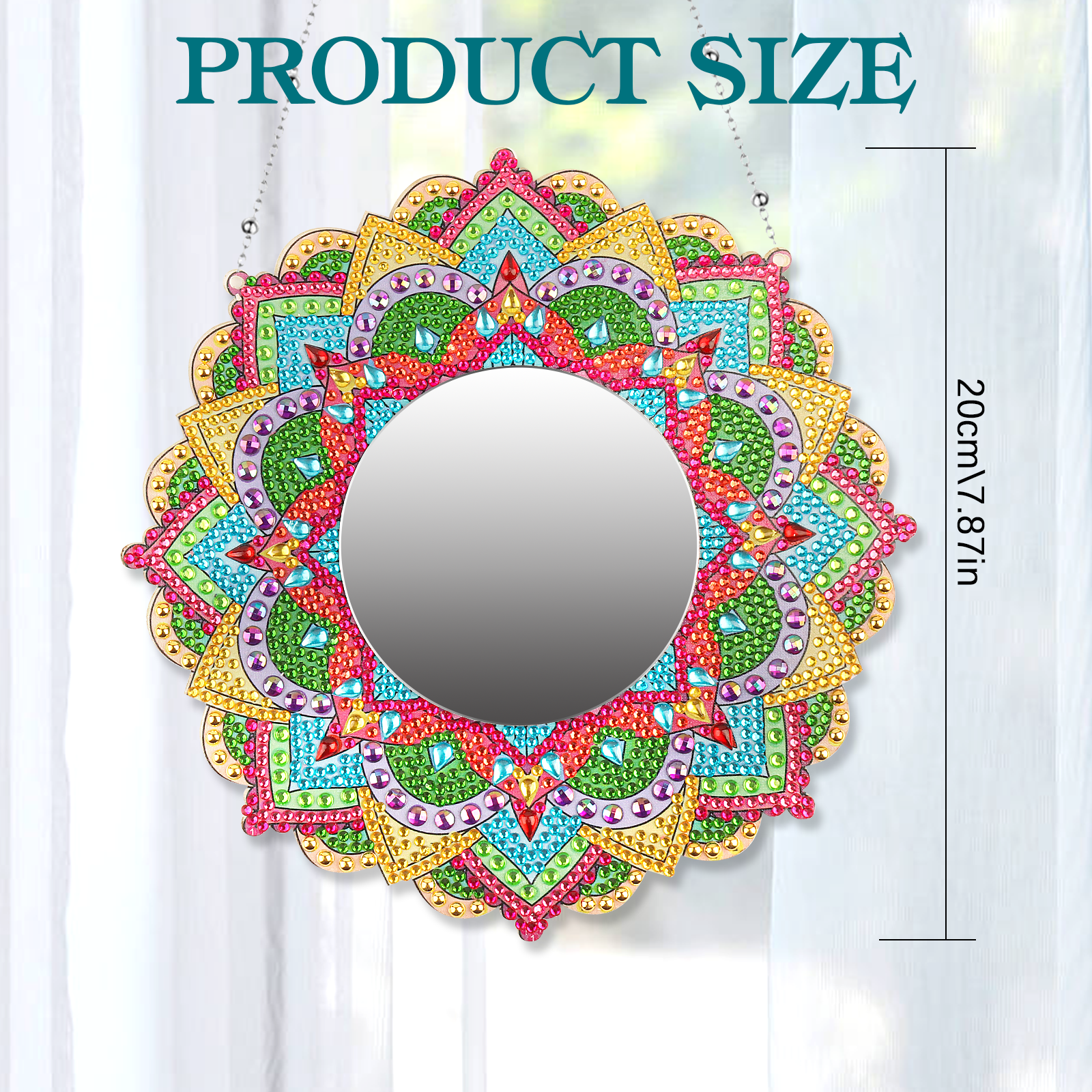 DIY diamond painting  Mandala  Mirror