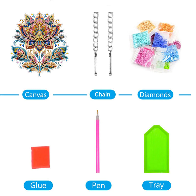 DIY Crystal Diamond Pendant | Flower
