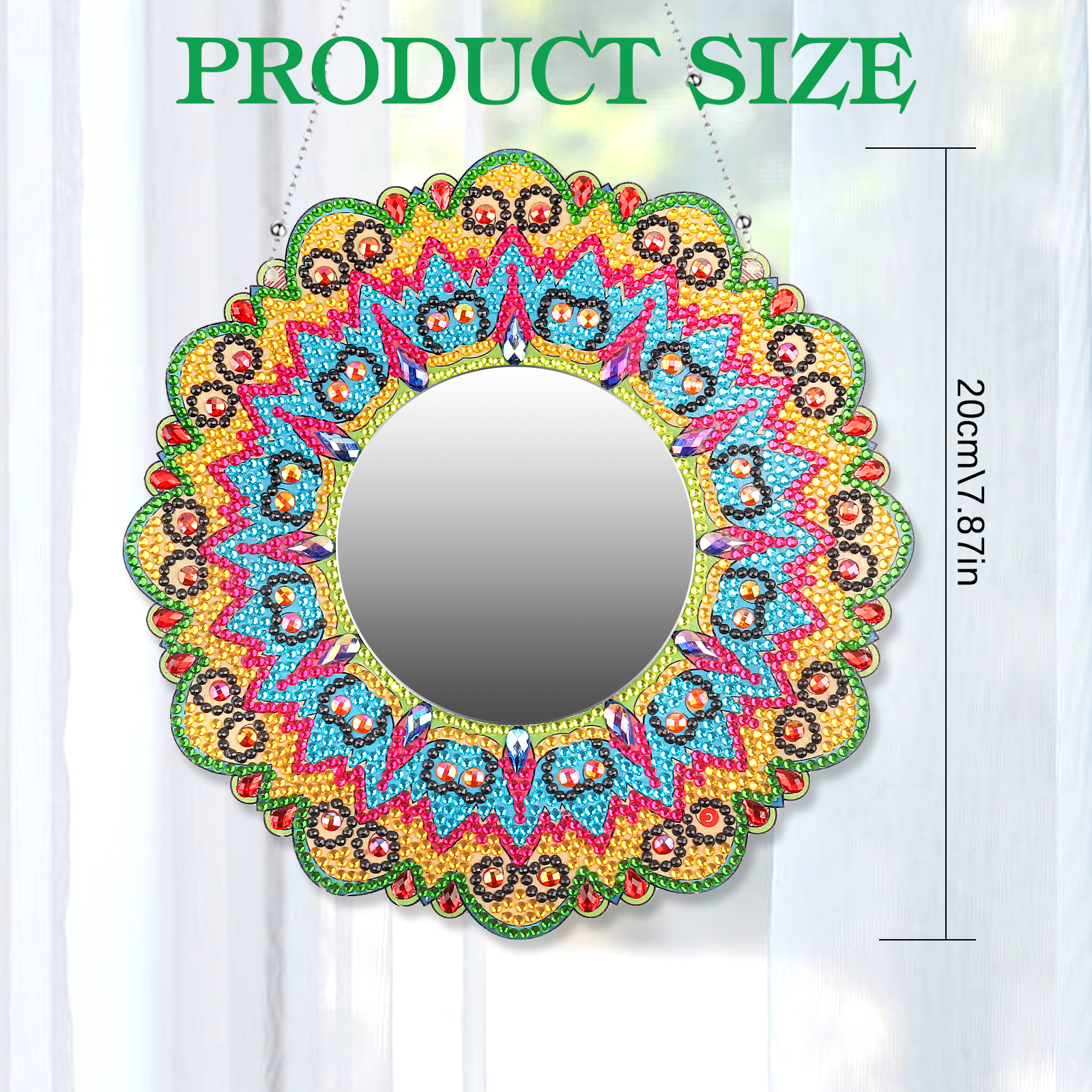 DIY diamond painting  Mandala  Mirror