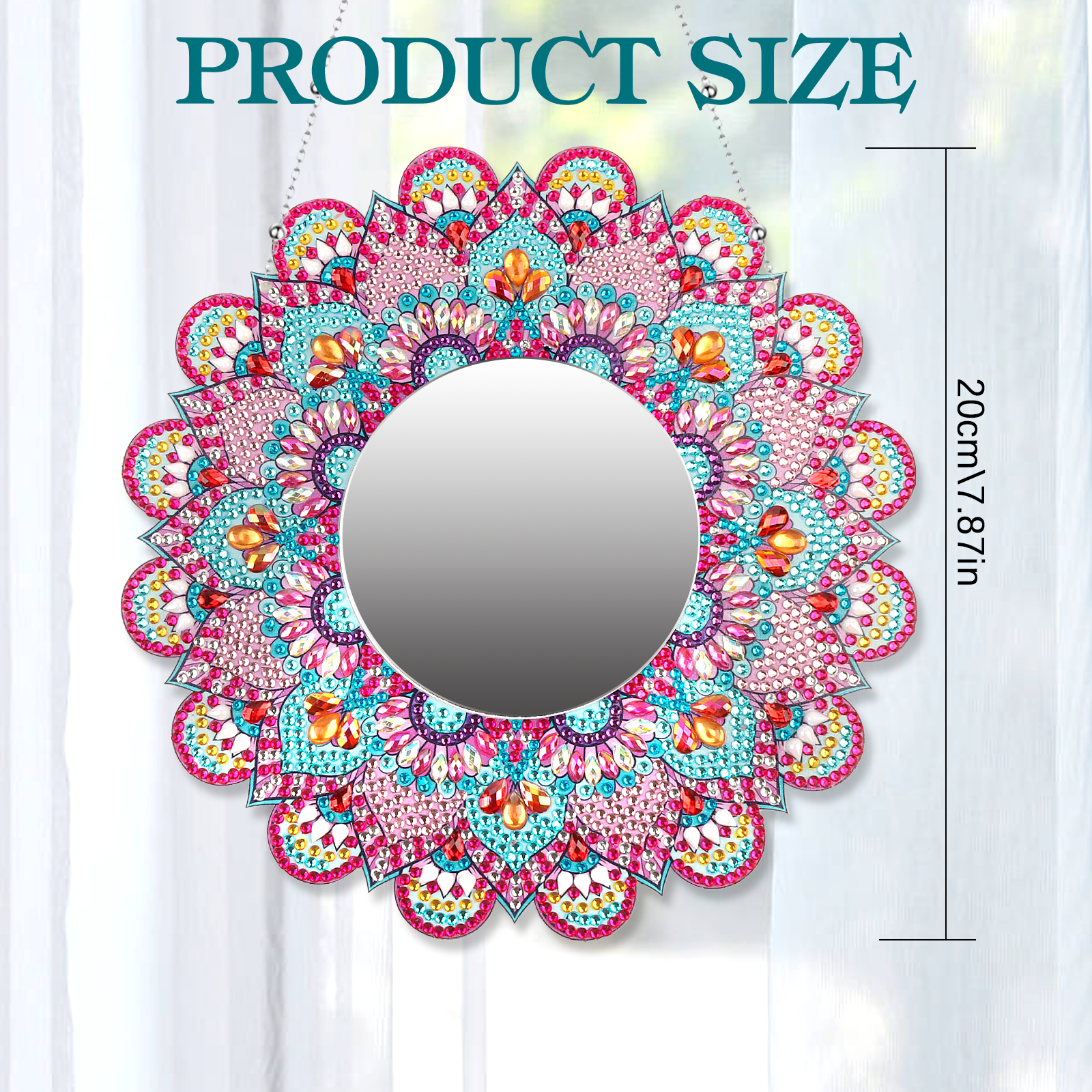 DIY diamond painting  Mandala  Mirror