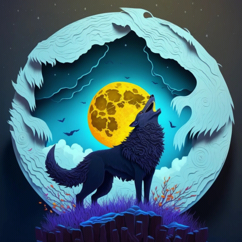 Diamond Painting - Moon Wolf