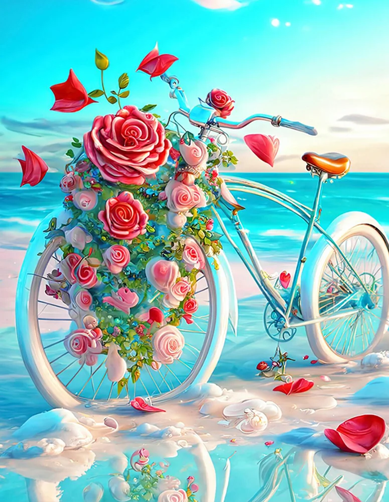 Diamond Painting - Rose Bike