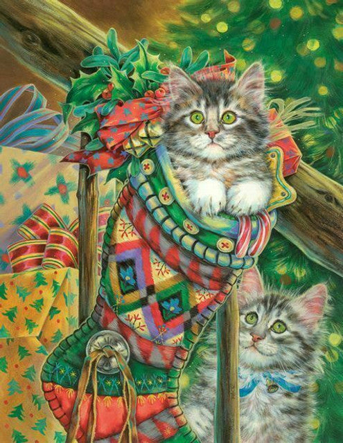 Diamond Painting - Christmas Cat