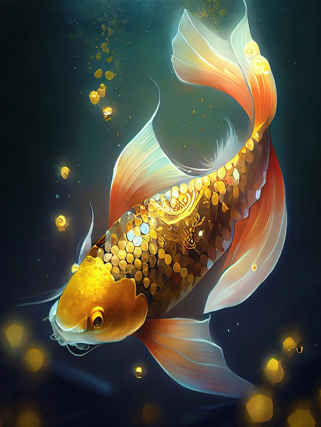 Diamond Painting - Animals Goldfish