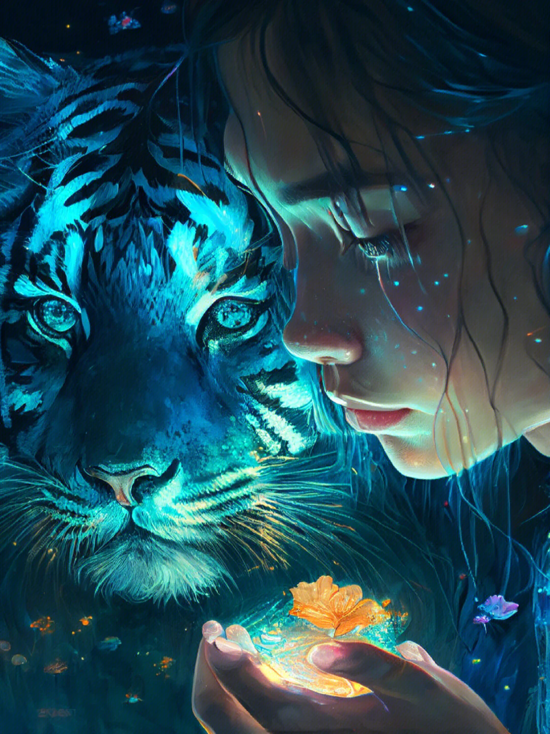 Diamond Painting - Tiger And Beauty