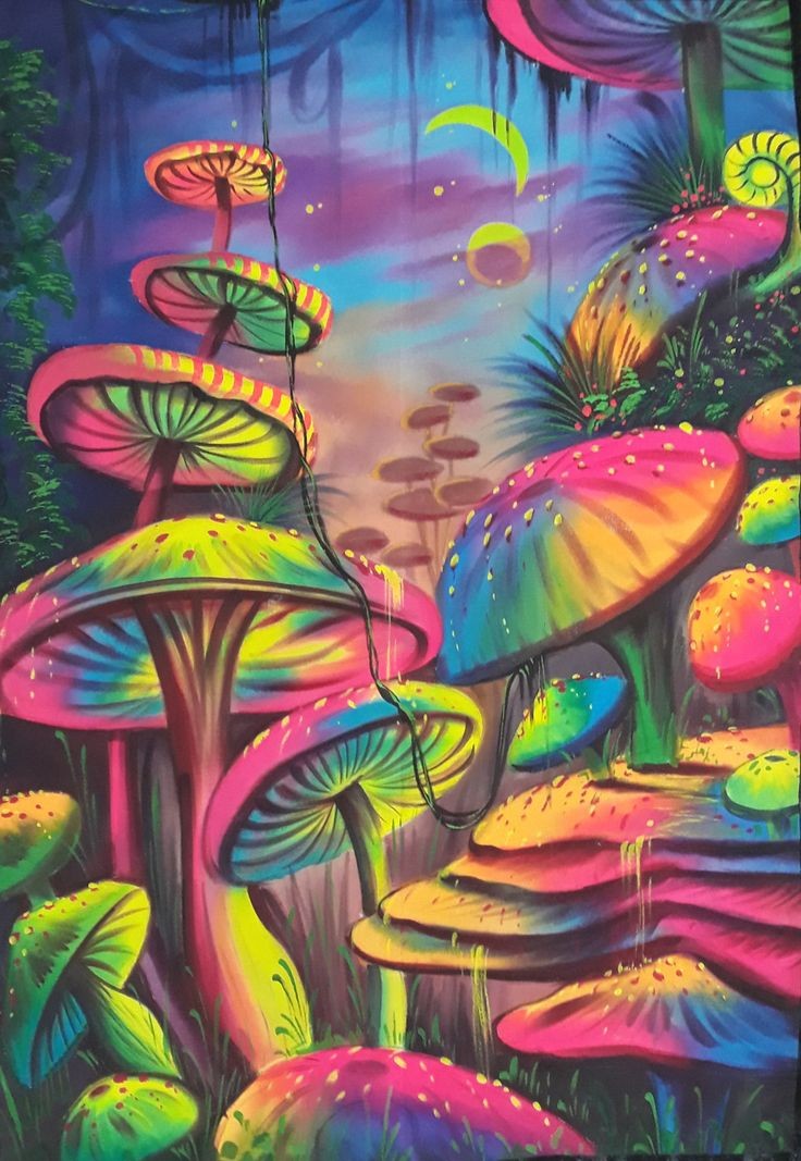 Diamond Painting - Colorful Mushrooms