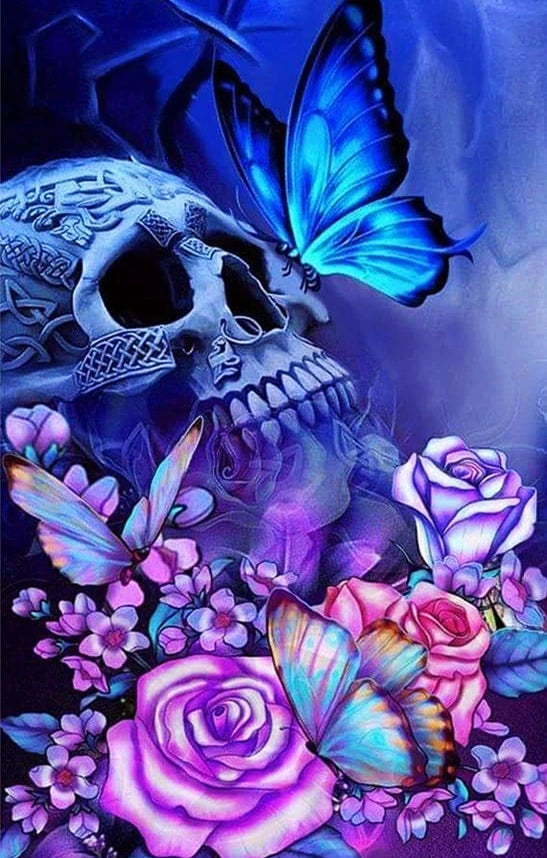 Diamond Painting - Butterfly and Skull